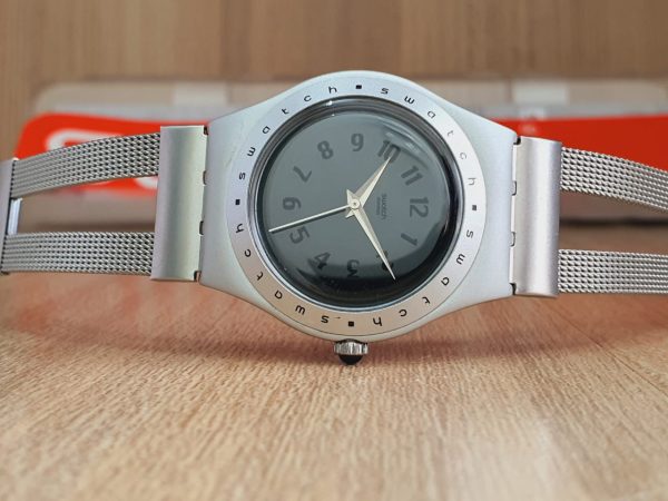Swatch Ladies Quartz Swiss Made Stainless Steel Black Dial 32mm Watch