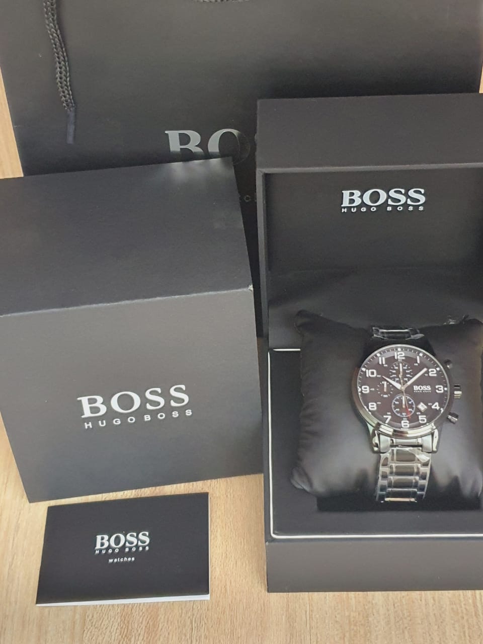 Hugo Boss Men’s Chronograph Quartz Stainless Steel Black Watch 1513180 ...