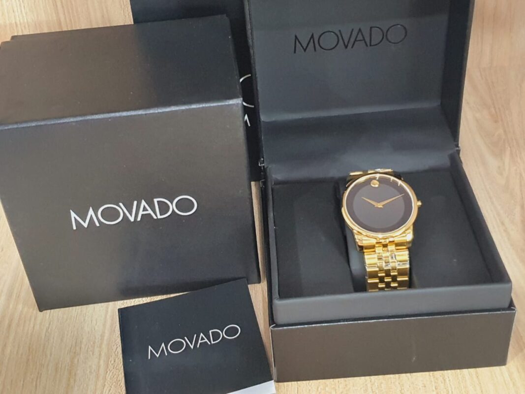 Movado Men’s Quartz Swiss Made Stainless Steel Black Dial 40mm Watch ...