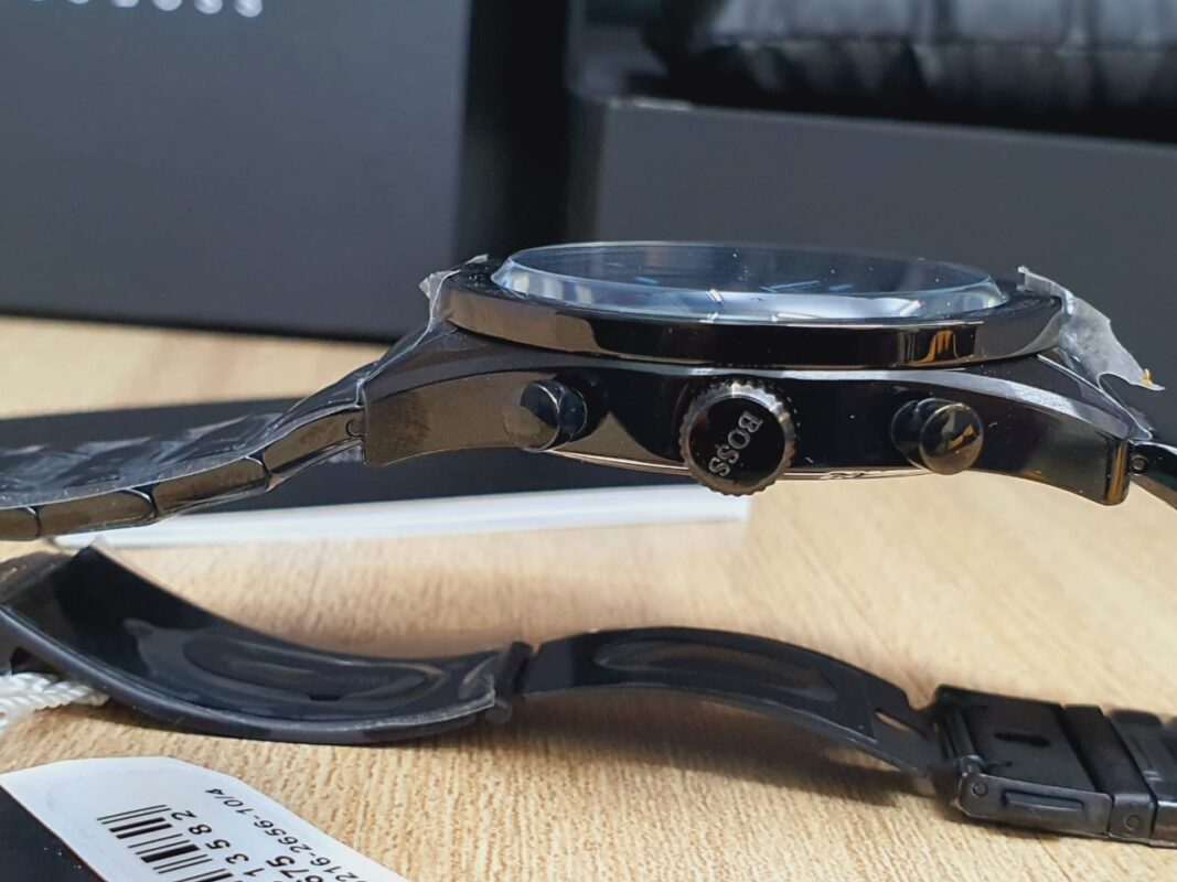 Hugo Boss Men's Chronograph Quartz Stainless Steel Black Dial 44mm ...