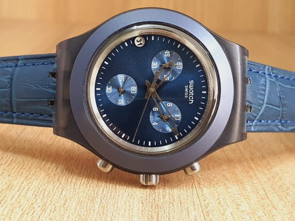 Swatch Men’s Chronograph Quartz Swiss Made Blue Dial Watch SVCN4004AG