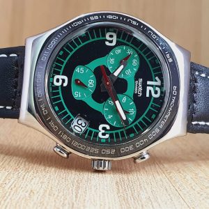 Swatch Men’s Chronograph Swiss Made Black Dial 40mm Watch YCS465