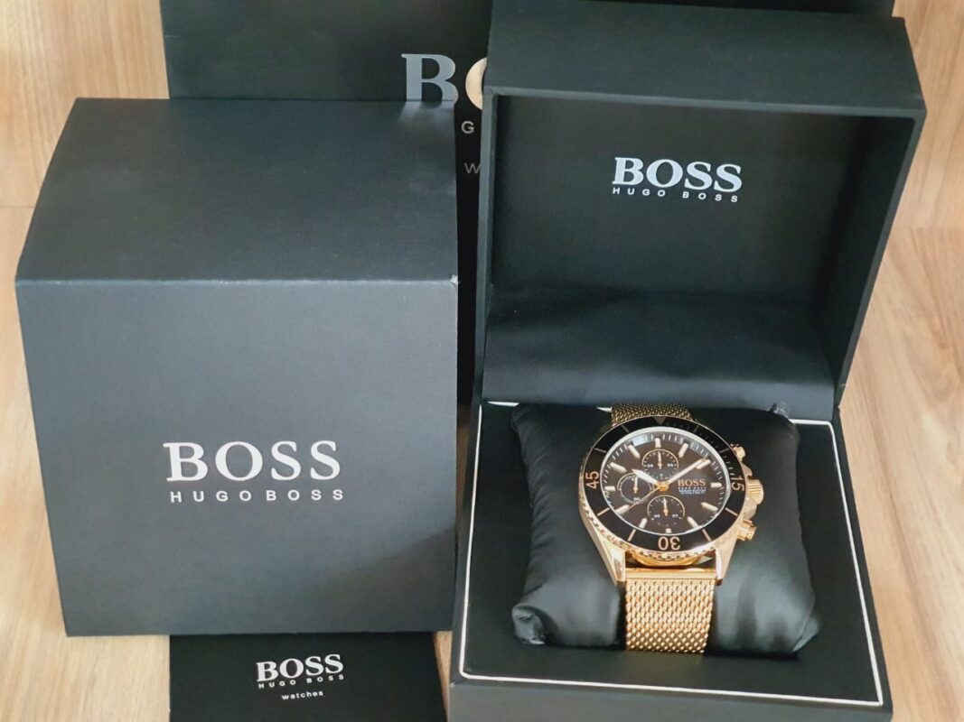 Hugo Boss Men’s Chronograph Quartz Stainless Steel Black Dial 48mm ...