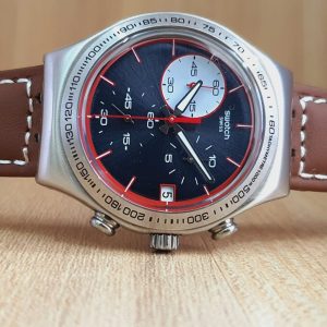 Swatch Men’s Chronograph Quartz Swiss Made Grey Dial 40mm Watch YCS558