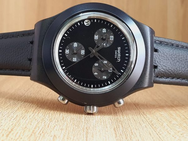 Swatch Men’s Chronograph Quartz Swiss Made Black Watch SVCF4000AG