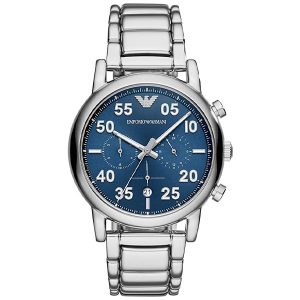 Emporio Armani Men’s Chronograph Quartz Stainless Steel Blue Dial 42mm Watch AR11132