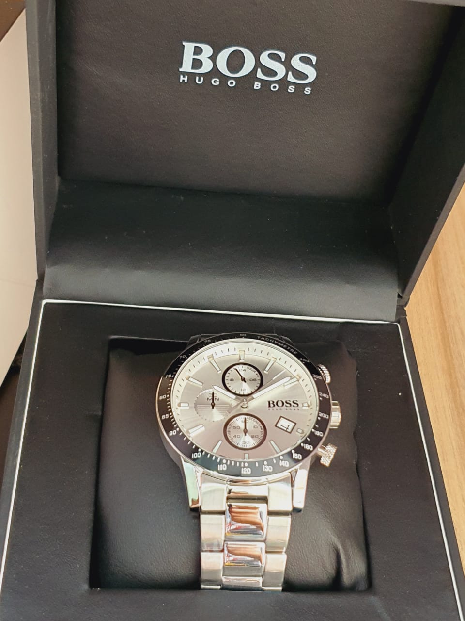 Hugo Boss Men’s Chronograph Quartz Stainless Steel Silver Watch 1513511 ...