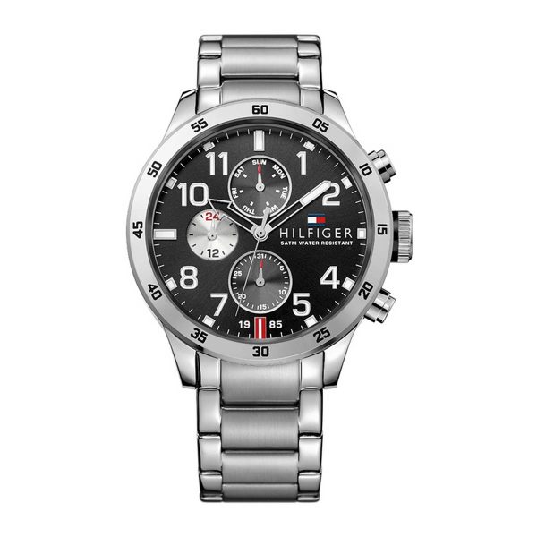 Tommy Hilfiger Men’s Quartz Stainless Steel Black Dial 46mm Watch 1791141