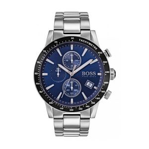 Hugo Boss Men’s Chronograph Quartz Stainless Steel Blue Dial 43mm Watch 1513510