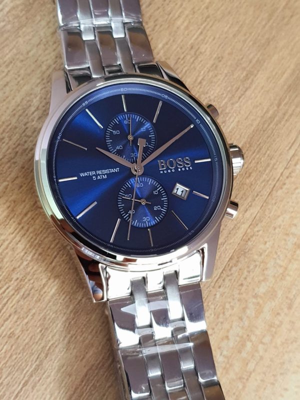 Hugo Boss Men’s Chronograph Quartz Stainless Steel Blue Dial 41mm Watch ...