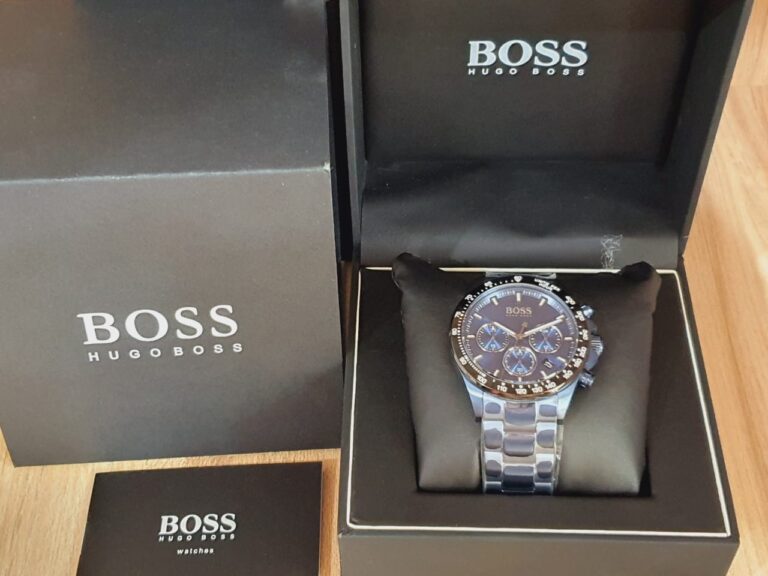 Hugo Boss Men’s Chronograph Quartz Stainless Steel Blue Dial 45mm Watch ...