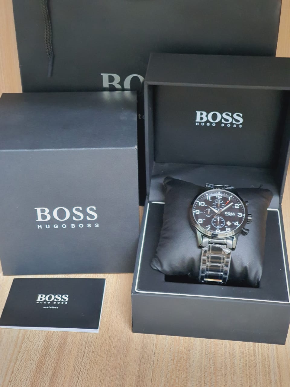 Hugo Boss Men’s Chronograph Quartz Stainless Steel Black Watch 1513180 ...