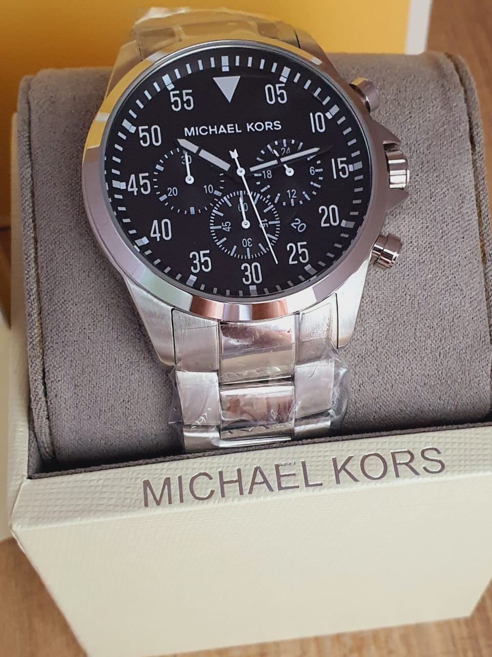 Michael Kors Men’s Quartz Stainless Steel Black Dial 45mm Watch MK8413 ...