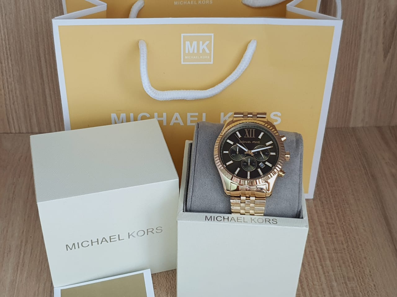 Michael Kors Men’s Quartz Stainless Steel Gold Tone 44mm Watch MK8446 ...