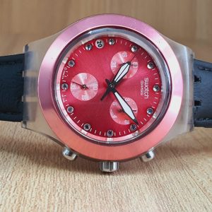 Swatch Men’s Chronograph Quartz Swiss Made Black Band 40mm Watch SVCK4054AG/2