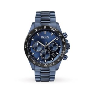 Hugo Boss Men’s Chronograph Quartz Stainless Steel Blue Dial 45mm Watch 1513758
