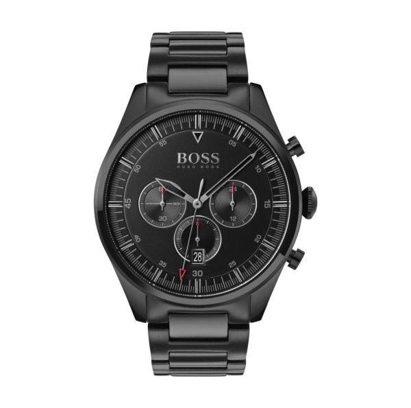 Hugo Boss Men’s Chronograph Quartz Stainless Steel Black Dial 44mm Watch 1513714