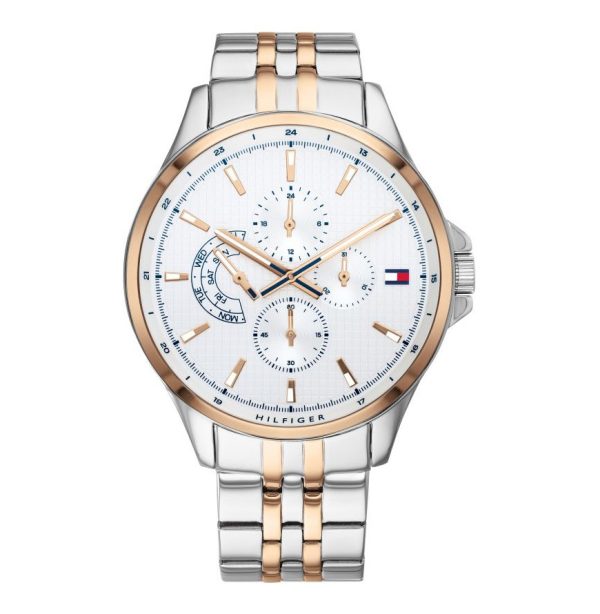 Tommy Hilfiger Men’s Analogue Quartz Stainless Steel White Dial 44mm Watch 1791617