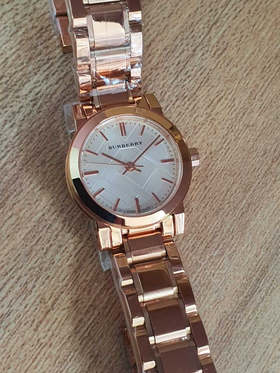 Burberry gold discount and silver watch