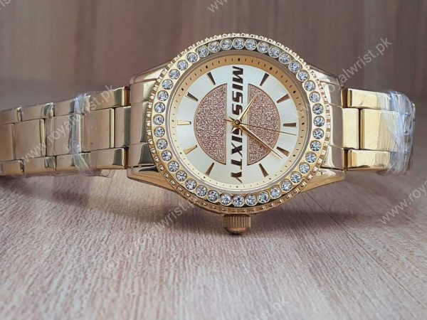 Miss Sixty Women’s Quartz Stainless Steel Gold 38mm Watch