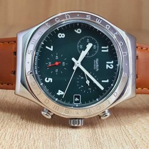 Swatch Men’s Chronograph Quartz Swiss Made Green Dial 40mm Watch YCS402