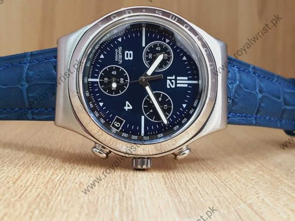 Swatch Men’s Chronograph Quartz Swiss Made Blue Dial 40mm Watch YCS415G/2