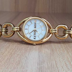 Miss Sixty Women's Quartz Stainless Steel Bracelet Gold 30mm Watch