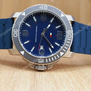 Tommy Hilfiger Men's Quartz Blue Silicone Strap 43mm Watch 1790829