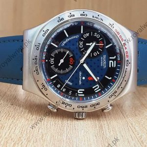 Swatch Men’s Chronograph Quartz Swiss Made Blue Dial 40mm Watch YCS523