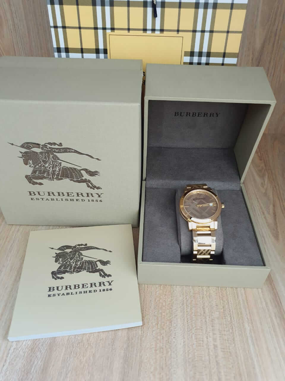 Burberry Men's Swiss Made Stainless Steel Gold Dial 38mm Watch BU9038 -  