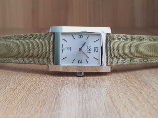 Hugo Boss Women's Quartz Leather Strap Silver Dial 28mm Watch 1600