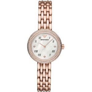 Emporio Armani Women’s Analog Stainless Steel Mother of Pearl Dial 30mm Watch AR11355