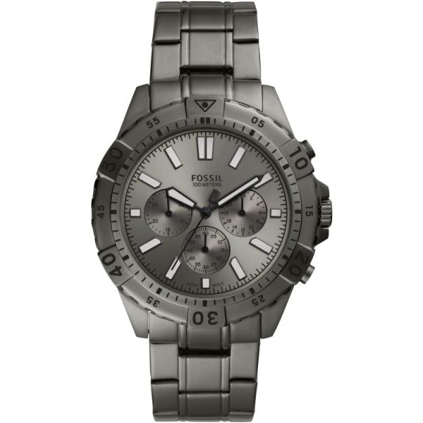 Fossil Men’s Chronograph Quartz Stainless Steel Grey Dial 44mm Watch FS5621