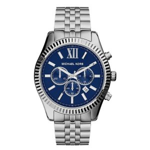 Michael Kors Men’s Chronograph Quartz Stainless Steel Blue Dial 45mm Watch MK8280