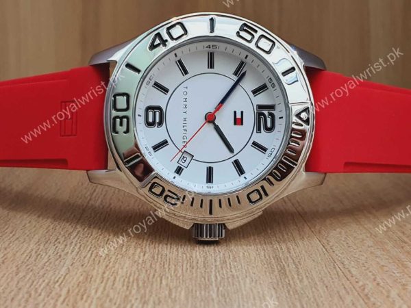 Tommy Hilfiger Men's Quartz Red Silicone Strap 42mm Watch 1790959/2