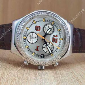 Swatch Men’s Swiss Made Chronograph Quartz Grey Dial 40mm Watch SVCK4027