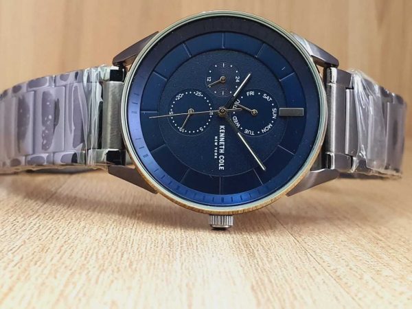 Kenneth Cole Men’s Analog Quartz Stainless Steel Strap Blue Dial 42mm Watch KCNY0862001