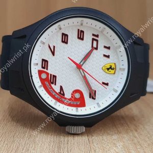 Scuderia Ferrari Men’s Quartz Black Silicone Strap 44mm Watch 0830013