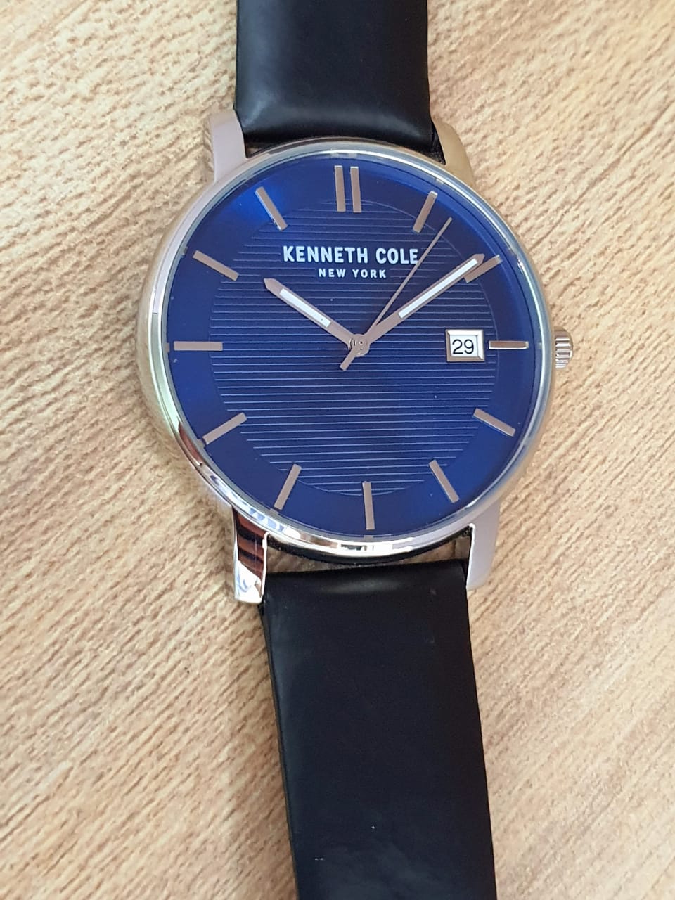 Kenneth Cole New York Men’s Quartz Stainless Steel Blue Dial 42mm Watch ...