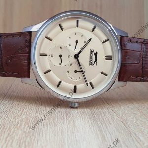 Slazenger Men’s Chronograph Quartz Leather Strap Brown Dial 43mm Watch SL96153201