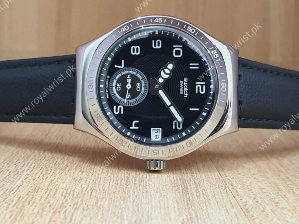Swatch Men’s Chronograph Quartz Swiss Made Black Dial 40mm Watch YPS403