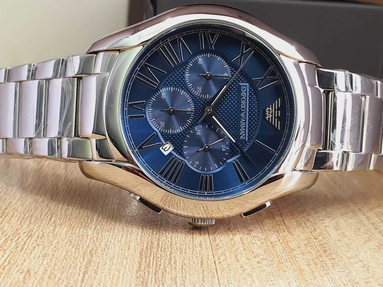 Emporio Armani Men’s Analogue Quartz Stainless Steel Blue Dial 45mm ...