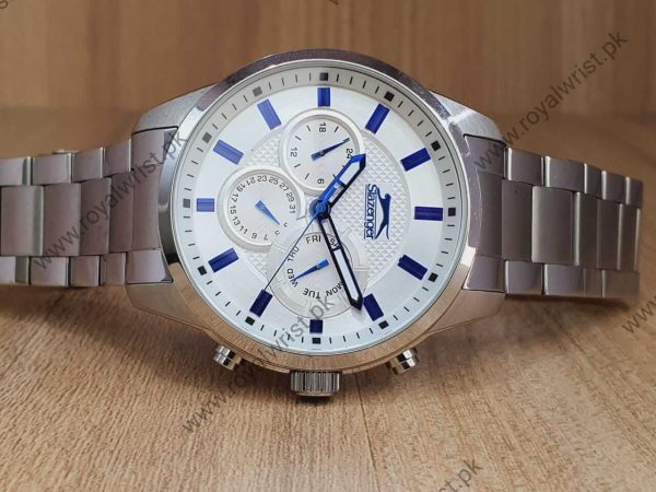 Slazenger Men’s Chronograph Quartz Stainless Steel Silver 44mm Watch SL91354202