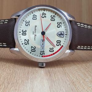 Scuderia Ferrari Men's D 50 Analog Quartz Brown Leather Strap 42mm Watch 0830175