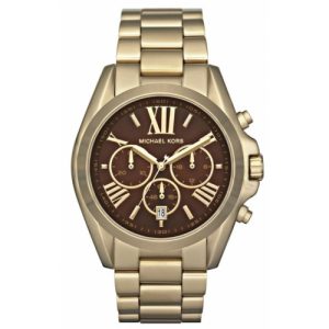 Michael Kors Women’s Chronograph Quartz Stainless Steel Espresso Brown Dial 40MM Watch MK5502