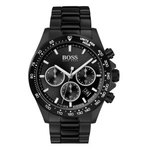 Hugo Boss Men's Chronograph Quartz Stainless Steel Black Dial 45mm Watch 1513754