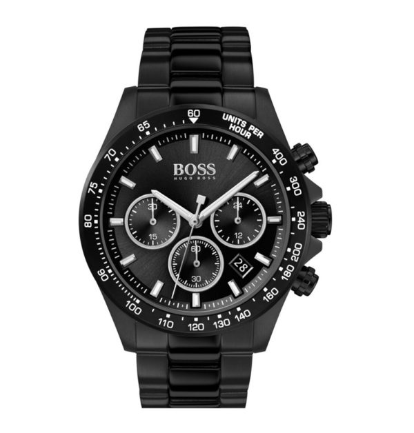 Hugo Boss Men's Chronograph Quartz Stainless Steel Black Dial 45mm Watch 1513754