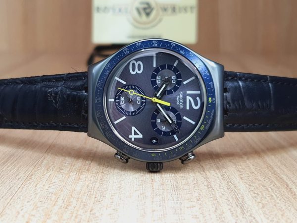 Swatch Men’s Swiss Made Chronograph Quartz Grey Dial 40mm Watch YCM4006AG