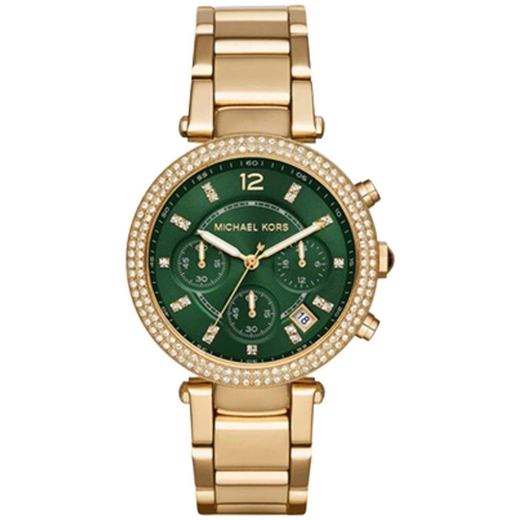 Michael Kors Women's Quartz Chronograph Stainless Steel Green Dial 38mm  Watch MK6263 