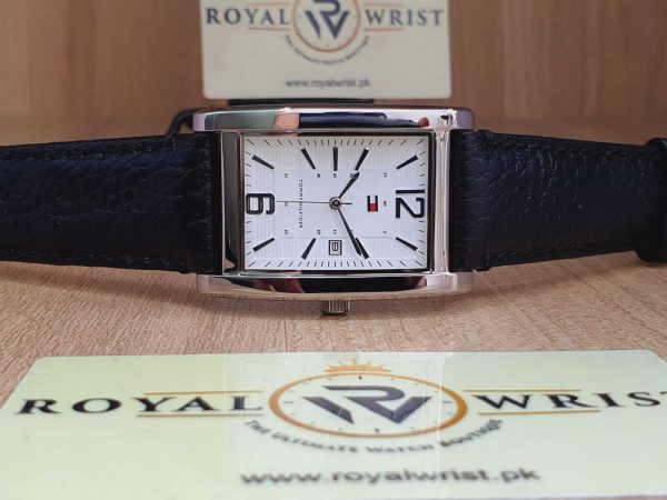 Tommy Hilfiger Men’s Quartz Leather Strap White Dial 30mm Watch 1710277